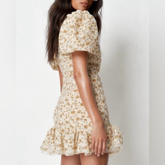 Missguided Puff Sleeve Mini Dress NWT - Picture 6 of 12